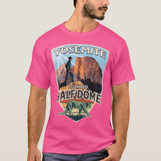 Yosemite ich kletterte halb Dome mit Wanderer und  T-Shirt