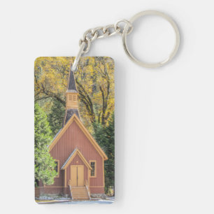 Yosemite Kapelle im Herbst Schlüsselanhänger