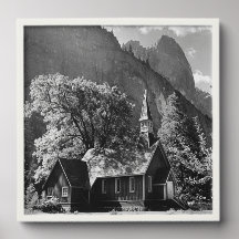 Yosemite Kapelle USA Black & White