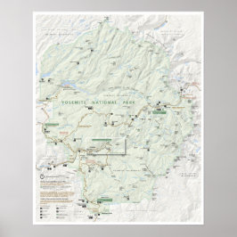 Yosemite Map Poster