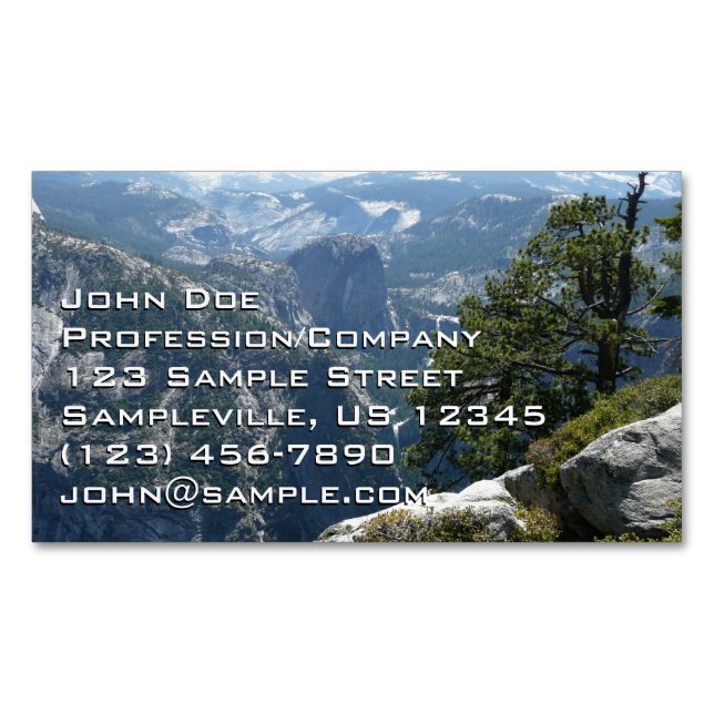 Yosemite Mountain View im Yosemite Nationalpark Magnetische Visitenkarte (Vorderseite)