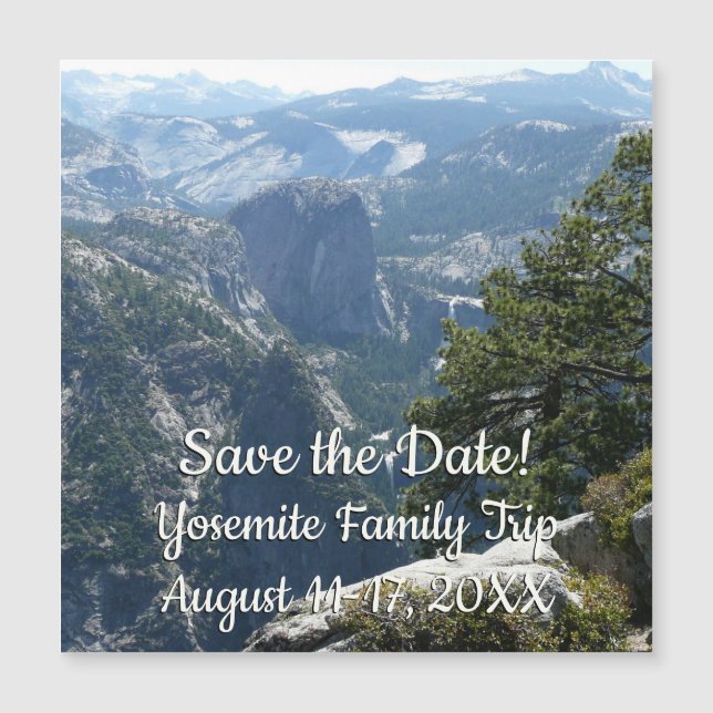 Yosemite Mountain View im Yosemite Nationalpark Magnetkarte (Vorderseite)