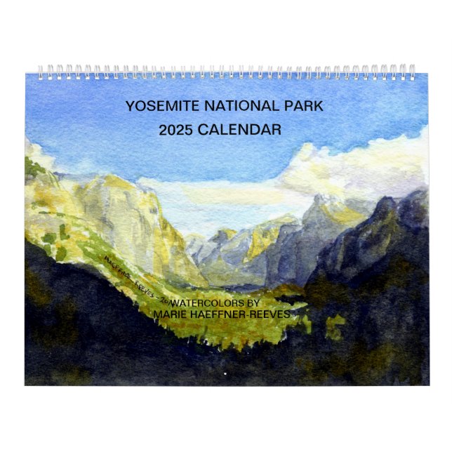 YOSEMITE NATIONAL PARK 2025 WATERCOLOR CALENDAR KALENDER (Titelbild)