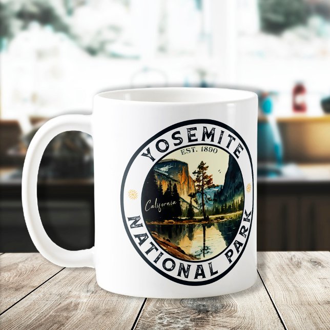 Yosemite National Park Aquarell Halbkuppel Sonnenu Kaffeetasse (Von Creator hochgeladen)