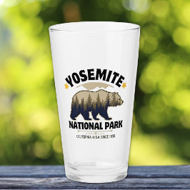 Yosemite National Park Bear Forest Beer Glass Glas