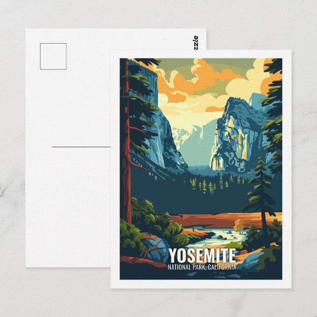 Yosemite National Park California USA Postkarte (Vorne/Hinten)