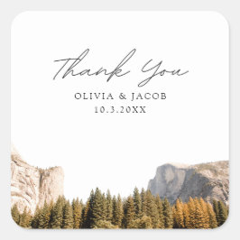 Yosemite National Park Gastgeschenk Hochzeit Viele Quadratischer Aufkleber