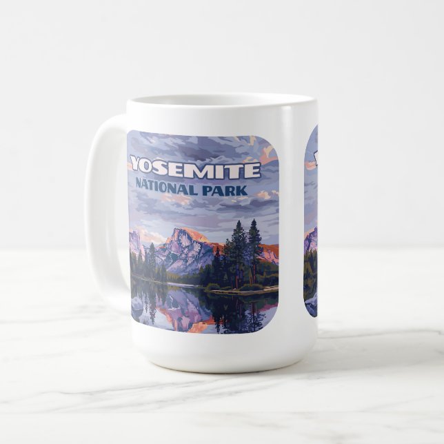 Yosemite National Park Halb Dome California Sunset Kaffeetasse (Vorderseite Links)
