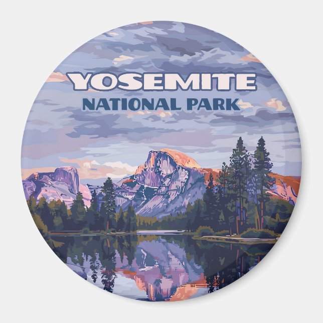 Yosemite National Park Halb Dome California Sunset Magnet (Vorne)