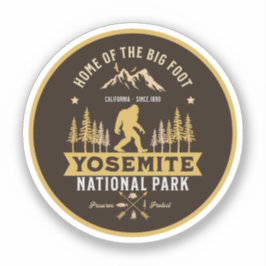 Yosemite National Park Home of the Big Foot Funny Aufkleber