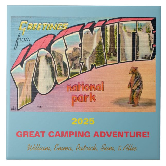 Yosemite National Park Memory Tile Fliese (Vorderseite)