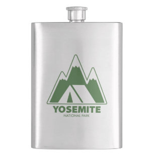 Yosemite National Park Mountains Camping Flachmann