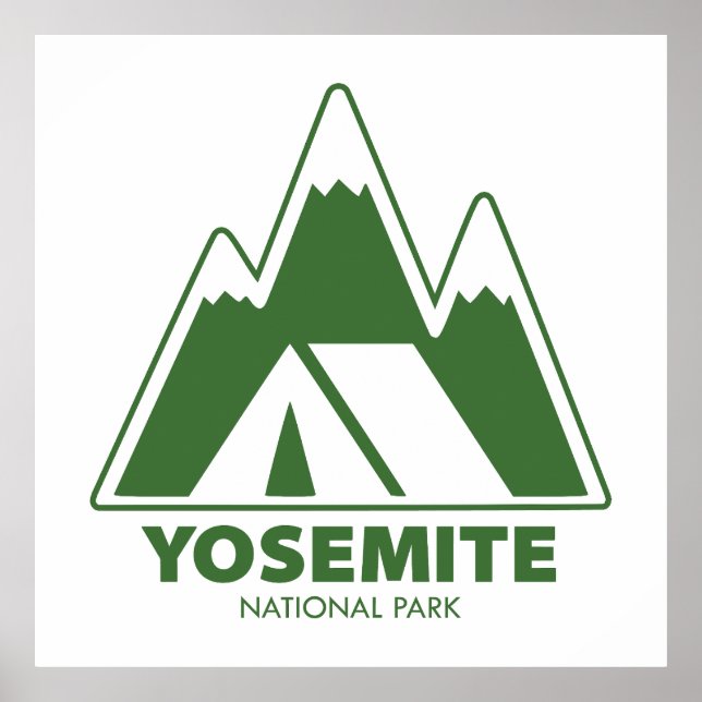 Yosemite National Park Mountains Camping Poster (Vorne)