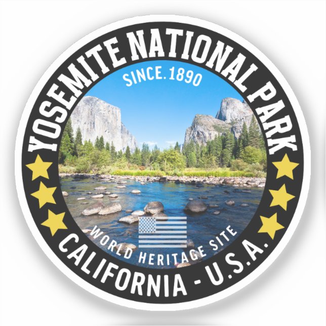 Yosemite National Park Photo Landscape Aufkleber (Vorderseite)