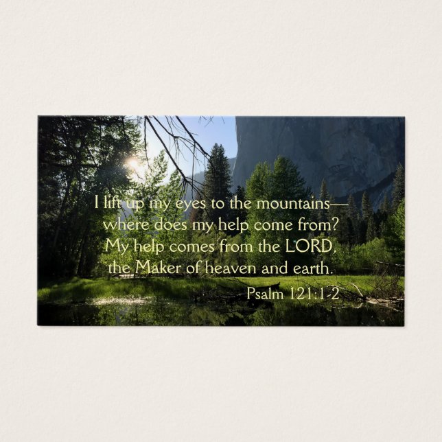 Yosemite National Park Psalm Wallet Card (Vorderseite)