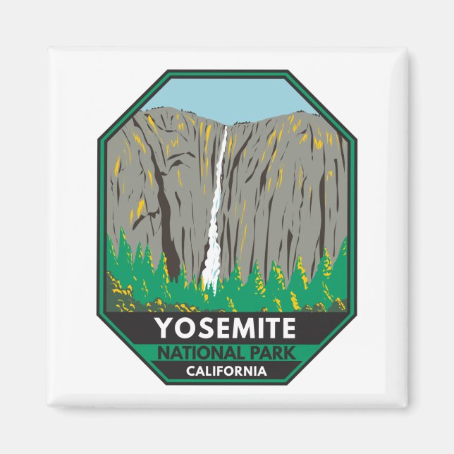 Yosemite National Park Ribbon Falls California Magnet (Vorne)