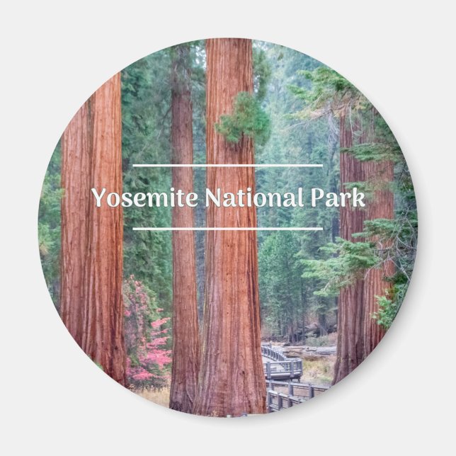 Yosemite National Park Round Magnet (Vorne)