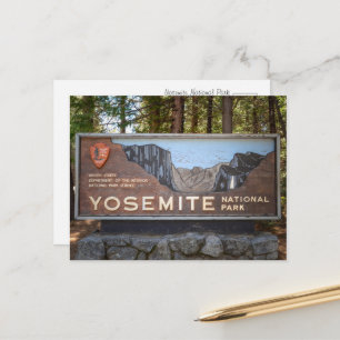 Yosemite National Park – Rustikale Reisefotografie Postkarte