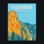 Yosemite National Park Sentinel Fall Kalifornien Postkarte<br><div class="desc">Yosemite Vektorgrafik Design. Der Park ist berühmt für seine riesigen,  alten Sequoia-Bäume und für Tunnel View,  die ikonische Aussicht auf den Turm Bridalveil Fall und die Granitfelsen von El Capitan und Half Dome.</div>
