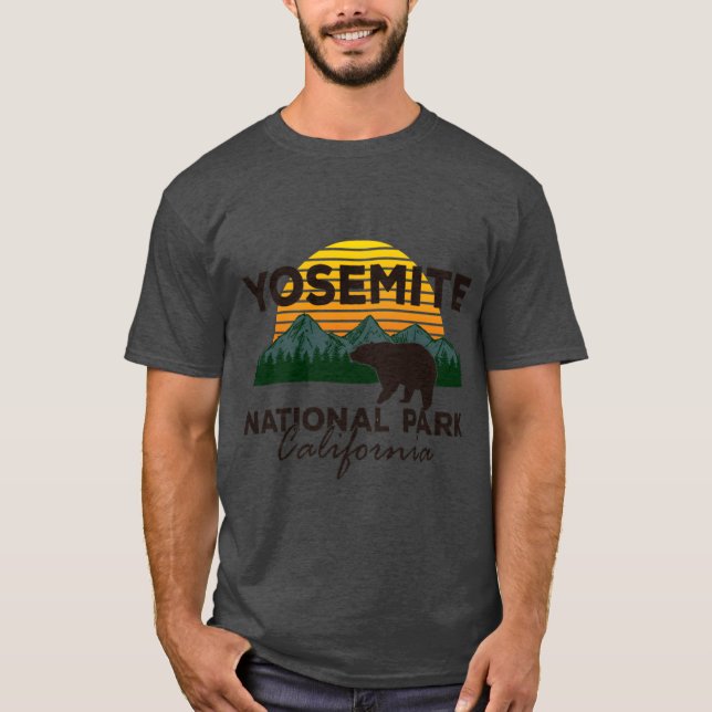 Yosemite National Park Sierra Nevada Black Bear Su T-Shirt (Vorderseite)
