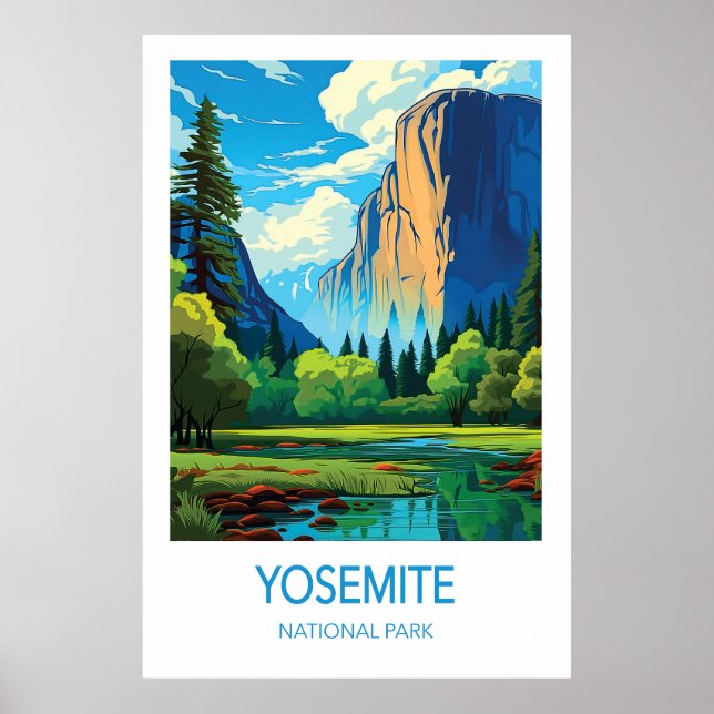 Yosemite National Park Travel Poster (Devant)