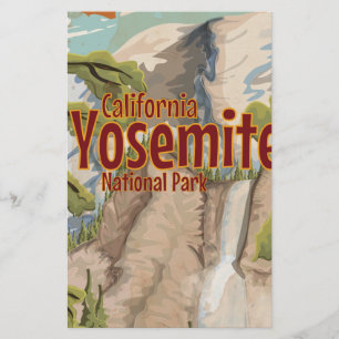 Yosemite National Park Travel Poster Briefpapier