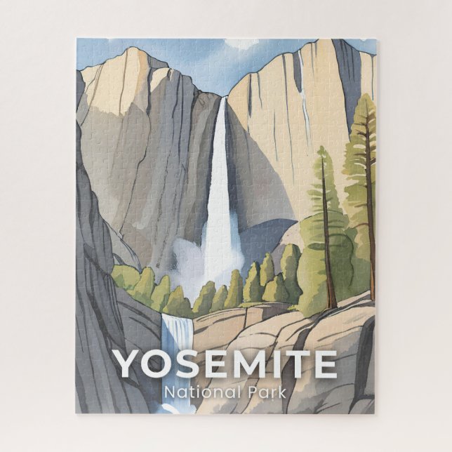 Yosemite National Park | Watercolor Travel (Vertikal)