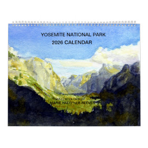 YOSEMITE-NATIONALPARK 2026 WASSERFARBEN-KALENDER KALENDER