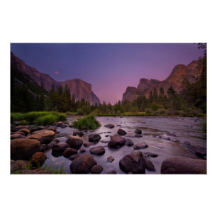 Yosemite Nationalpark an der Dämmerung Poster