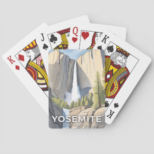 Yosemite Nationalpark   Aquarell Reise Spielkarten