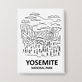 Yosemite Nationalpark Art Button