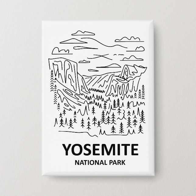 Yosemite Nationalpark Art Button (Vorderseite)