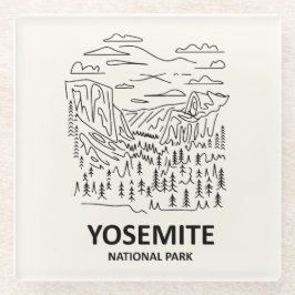 Yosemite Nationalpark Art Glasuntersetzer
