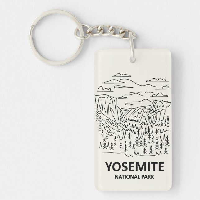 Yosemite Nationalpark Art Schlüsselanhänger (Vorderseite)