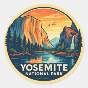 Yosemite-Nationalpark-Aufkleber Runder Aufkleber