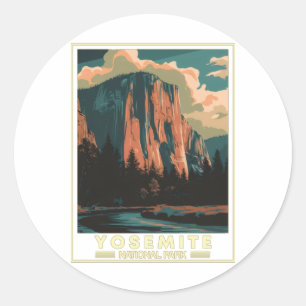 Yosemite-Nationalpark-Aufkleber Runder Aufkleber