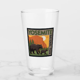 Yosemite-Nationalpark Bärenfamilie Glas