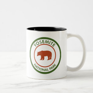 Yosemite Nationalpark Bear Classic Round Sticker Zweifarbige Tasse