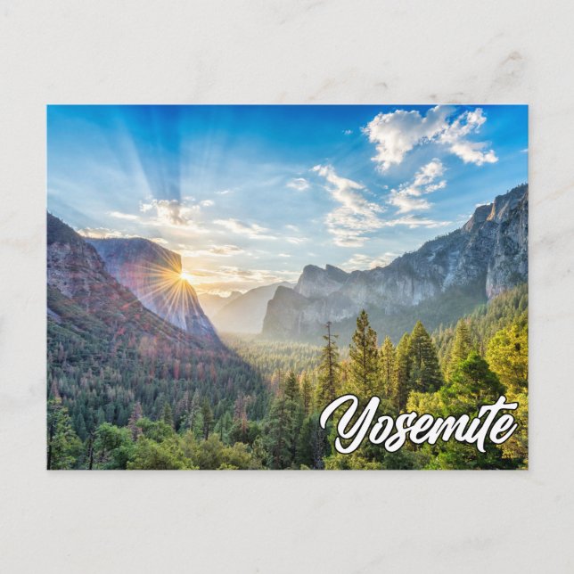 Yosemite-Nationalpark bei Sunrise Postkarte (Vorderseite)
