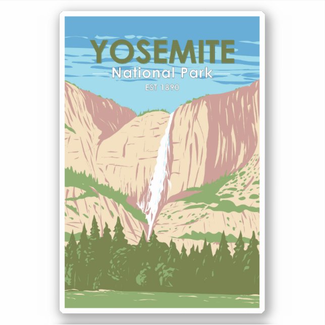 Yosemite Nationalpark California Aufkleber (Vorderseite)