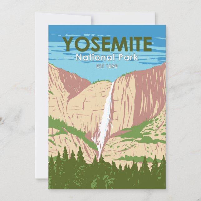 Yosemite Nationalpark California Feiertagskarte (Vorderseite)