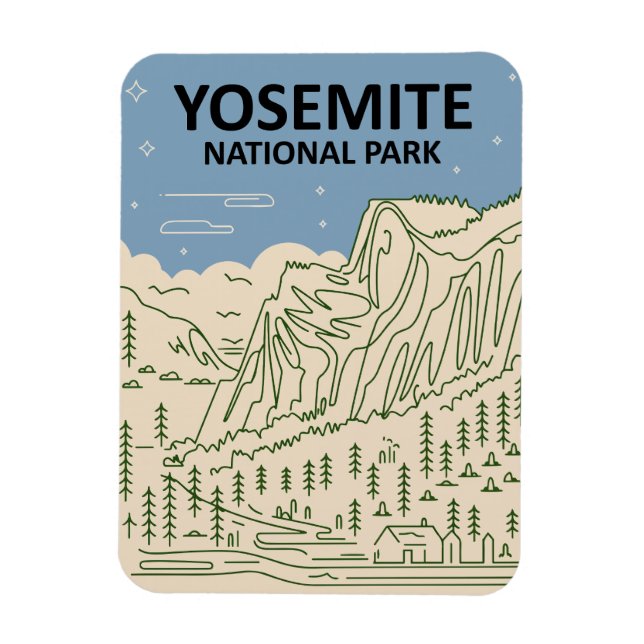 Yosemite Nationalpark California Magnet (Vertikal)