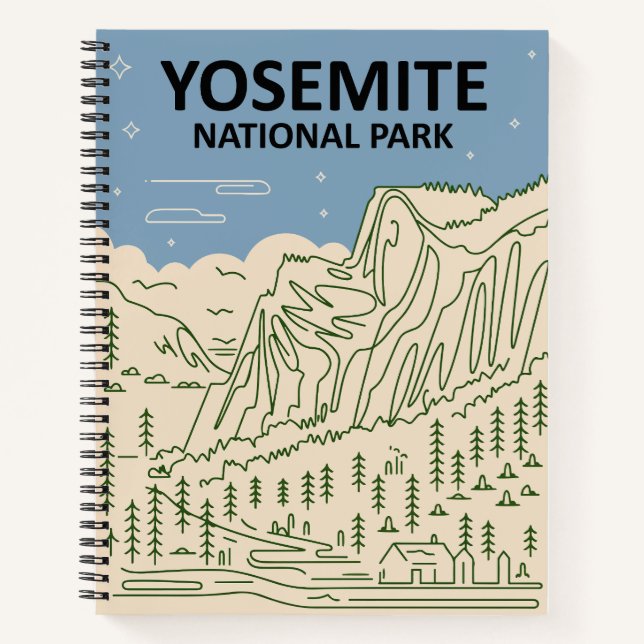 Yosemite Nationalpark California Notizbuch (Vorderseite)