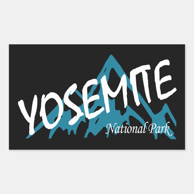 Yosemite Nationalpark California Rechteckiger Aufkleber (Vorderseite)