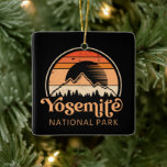 Yosemite Nationalpark California Retro Vintag Keramikornament<br><div class="desc">Yosemite Nationalpark California Retro Vintager USA Nationalpark</div>