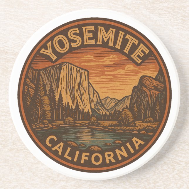 Yosemite Nationalpark California Runder Untersetze Getränkeuntersetzer (Vorne)