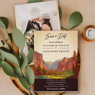 Yosemite Nationalpark California Save the Date Einladung