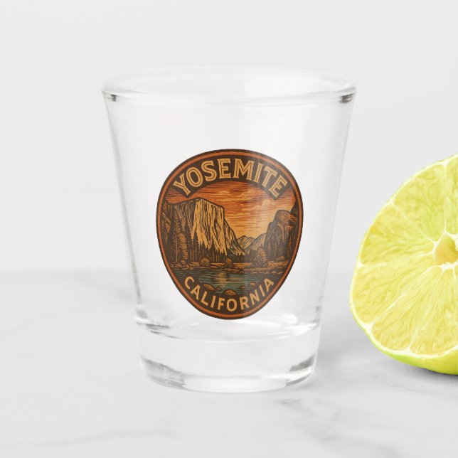 Yosemite Nationalpark California Showglas Schnapsglas (Vorderseite)
