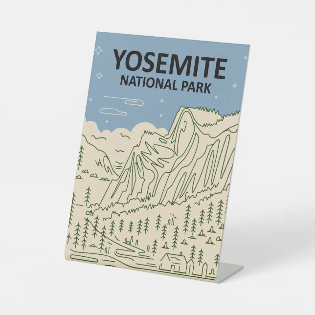 Yosemite Nationalpark California Sockelschild (Vorderseite)