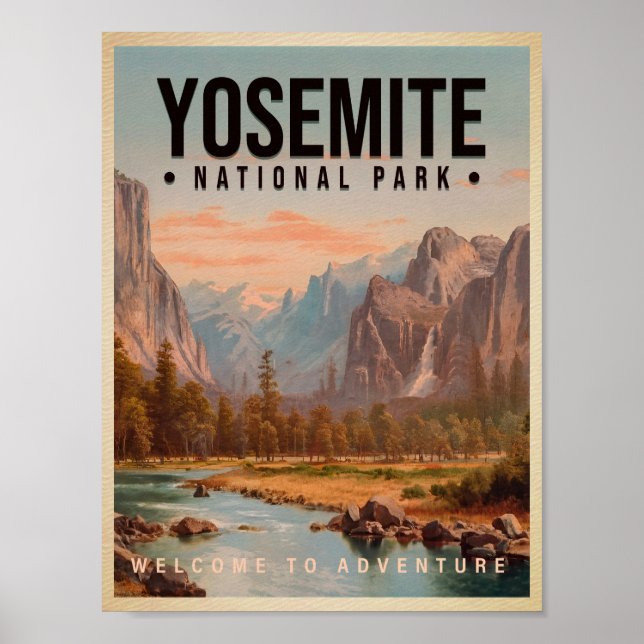 Yosemite Nationalpark California Vintag Poster (Vorne)